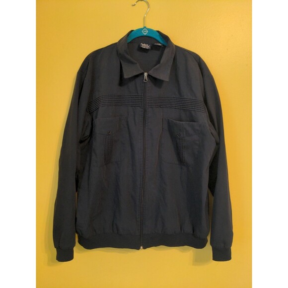 Other - Vintage John Blair Jacket Men's Full Zip Collar 80s Blue Pocket Norm XL XLarge